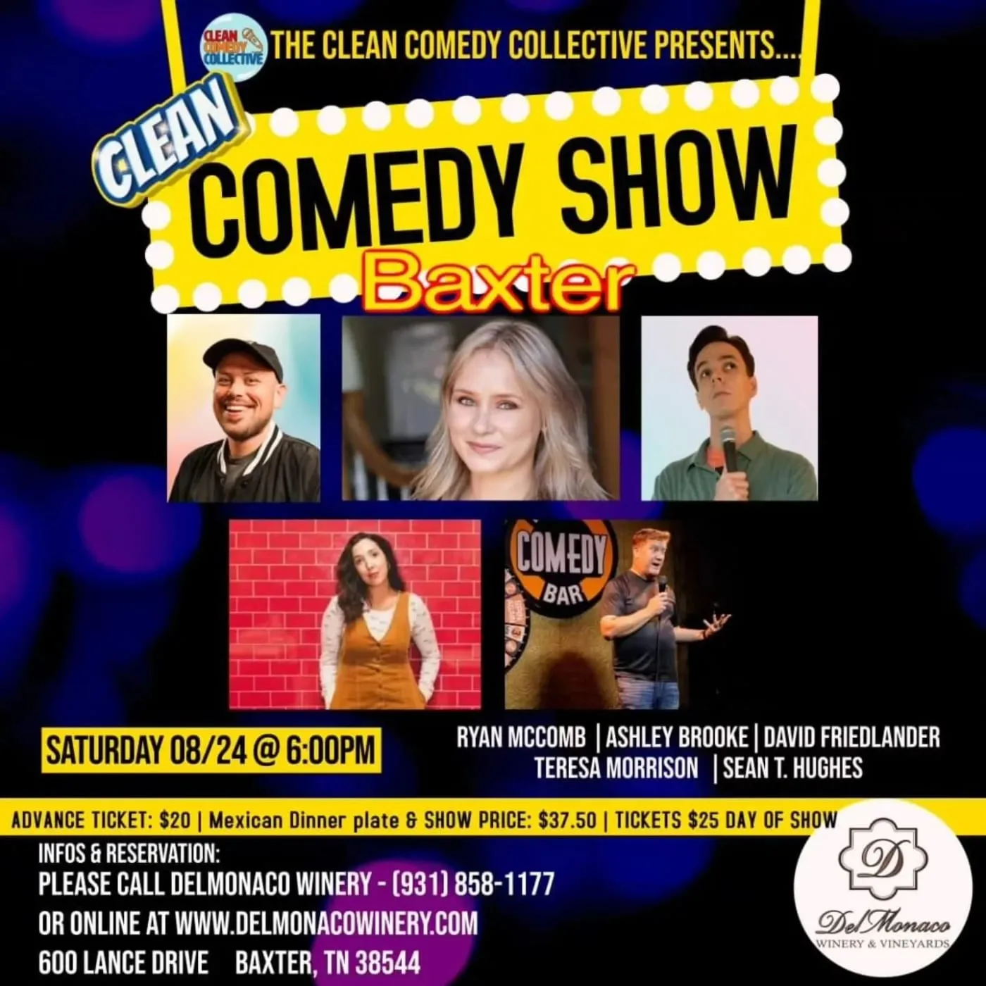 Flyer for Clean Comedy Show