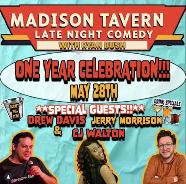 Flyer for Madison Tavern Late Night Comedy