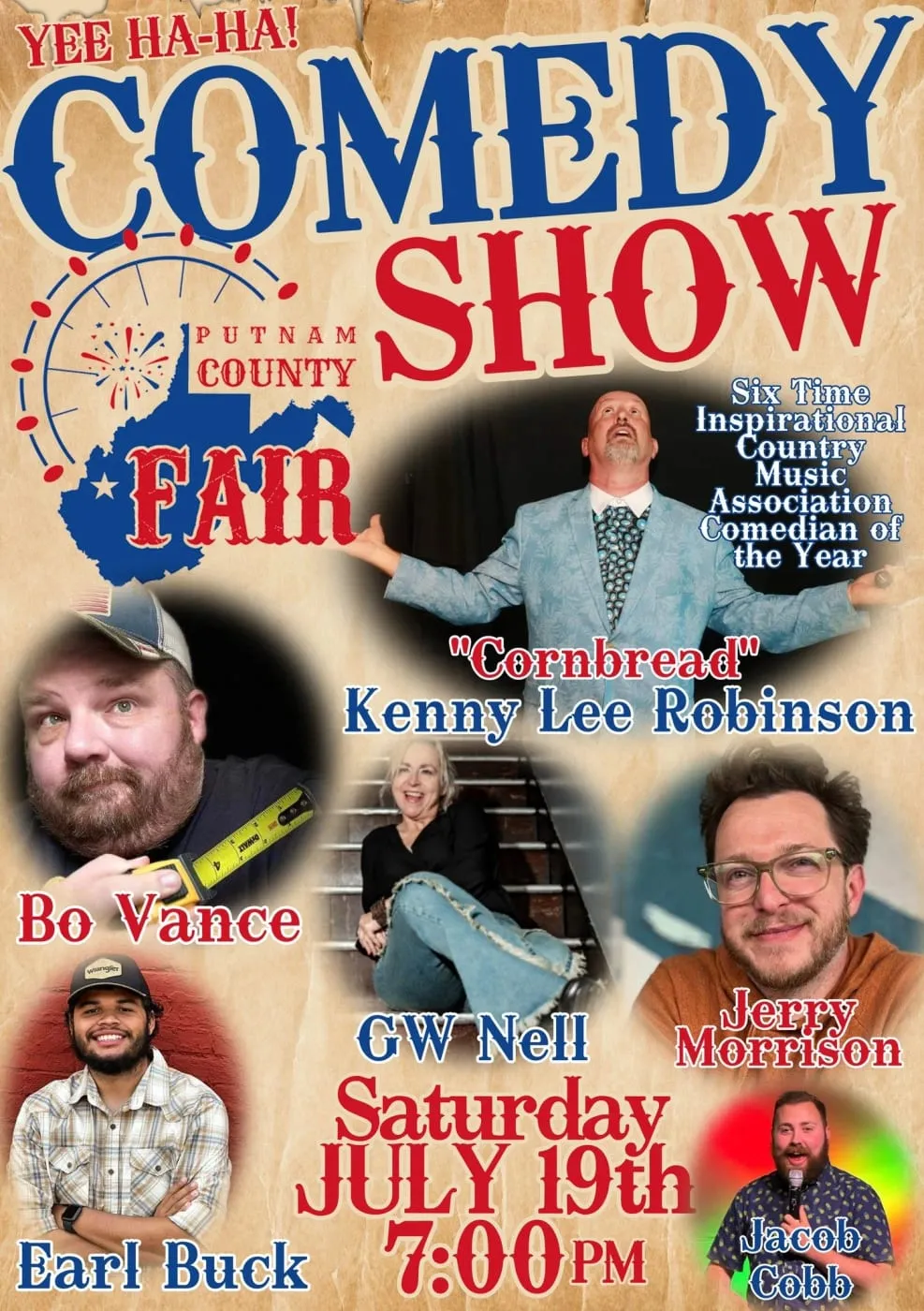 Flyer for Yee Ha-ha! Comedy Show