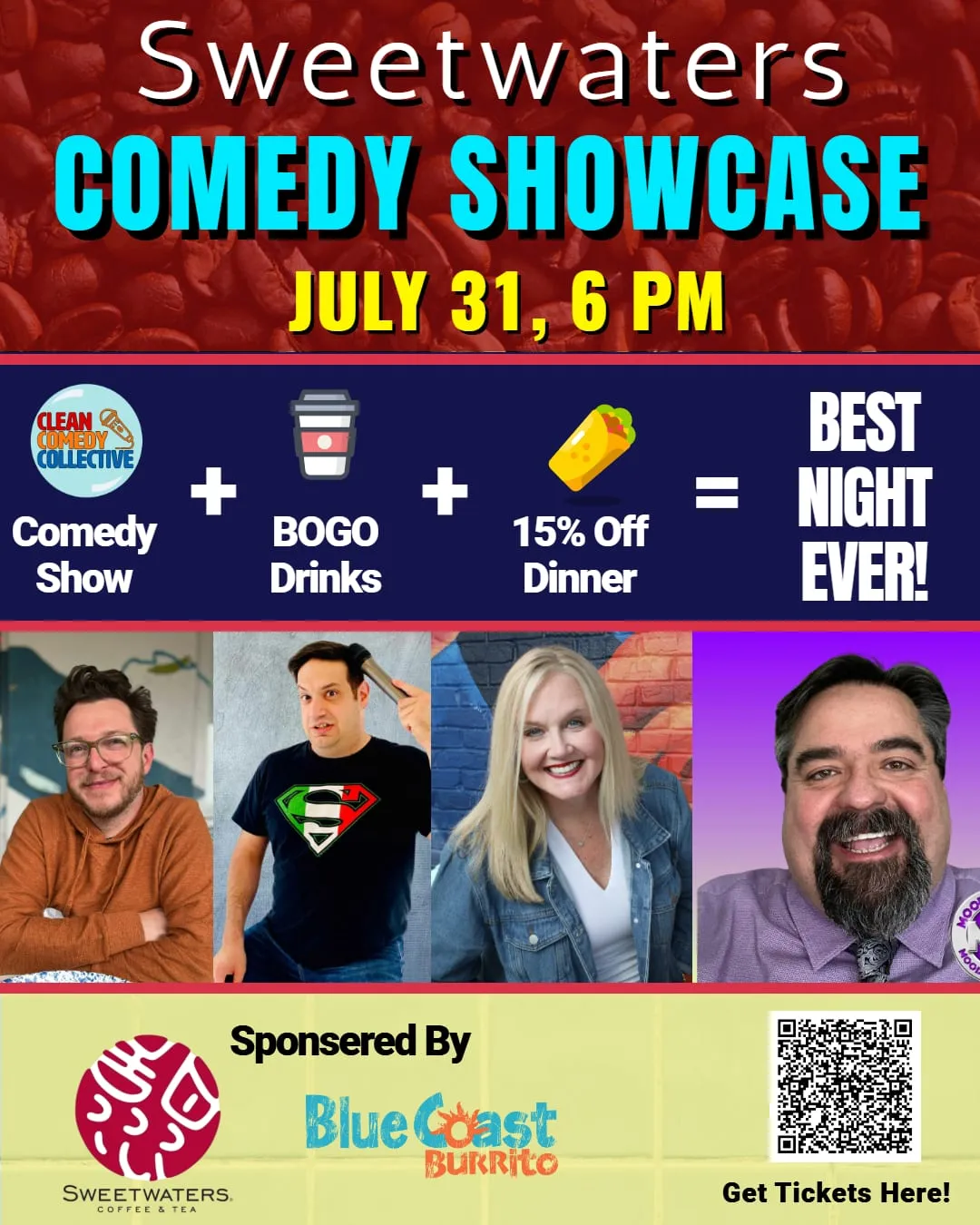 Flyer for Sweetaters Showcase